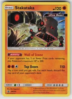 Stakataka - SM209 Holo P Sun & Moon Promo Pokemon Lightly Played - Image 1