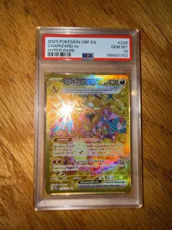 2023 POKEMON OBF EN-OBSIDIAN FLAMES HYPER RARE #228 CHARIZARD EX PSA 10 - Image 1