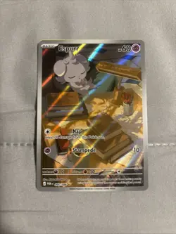 ESPURR 95/88 Pokemon Holographic Illustration Rare Perfect Order NM - Image 1