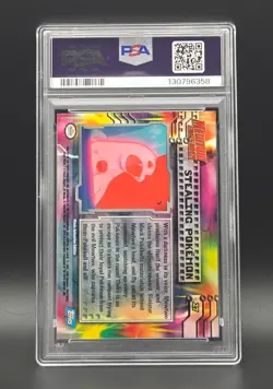 Stealing Pokemon - Pokemon Topps Mewtwo Strikes Back - #27 - PSA 8 - Image 2