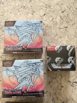 Pokemon Chaos Rising 2x Pokemon Center ETB And Booster Display Box SEALED - Image 1