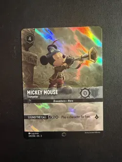 Disney Lorcana Mickey Mouse Trumpeter 220/204 | ENCHANTED | Into the Inklands - Image 1