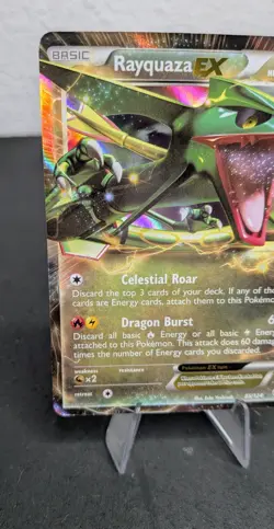 Rayquaza EX - 85/124 - Pokemon Dragons Exalted Black & White Ultra Rare Card LP - Image 4