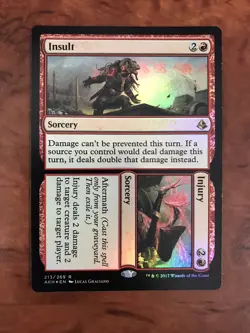 Insult / Injury Foil MTG Magic the Gathering Card NM Near Mint Amonkhet AKH - Image 1