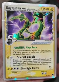 Rayquaza ex 97/101 Dragon Frontiers Delta Species Holofoil Ultra Rare Pokemon HP - Image 1