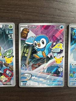 Pokemon TCG: First Partner Illustration Collection Turtwig Chimchar Piplup Promo - Image 4
