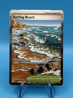 SURFING BEACH 114/086 - ULTRA RARE CHAOS RISING - POKEMON *CLEAN* - Image 1