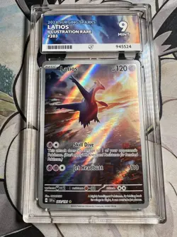 ACE 9 Pokemon Latios 203/191 Surging Sparks Illustration Rare Matching Label - Image 1