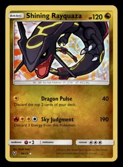 Shining Rayquaza 56/73 Rare Shining Shining Legends Pokemon - Image 1