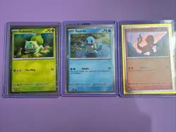 Pokemon Charmander Squirtle Bulbasaur Cosmo Holo SVP046, SVP047, SVP048 - Image 1