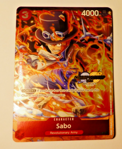 One Piece Card Game Carte Championship Winner Holo Sabo P-044 EN NM - Image 1