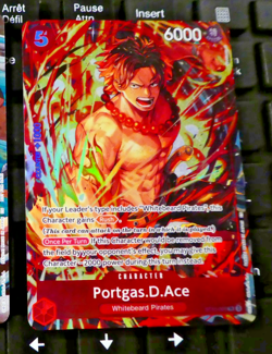 One Piece Card Game Carte Holo Portgas.D.Ace ST15-005 EN MINT - Image 1