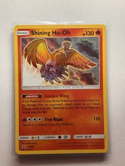 Pokemon TCG Shining Ho-Oh Promo Holo Basic 130HP SM70 English Card - Image 1