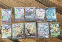 Pokemon TCG Sword & Shield Chinese Eeveelutions V/VMAX Holo 10-Card Lot - Image 1