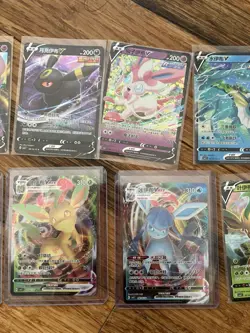 Pokemon TCG Sword & Shield Chinese Eeveelutions V/VMAX Holo 10-Card Lot - Image 3
