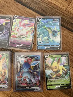 Pokemon TCG Sword & Shield Chinese Eeveelutions V/VMAX Holo 10-Card Lot - Image 4
