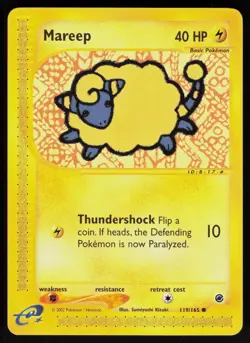 Pokemon Mareep 119/165 Expedition Base Set Common Near Mint - Image 1