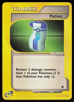 Pokemon Potion 156/165 Expedition Base Set Common Near Mint - Image 1