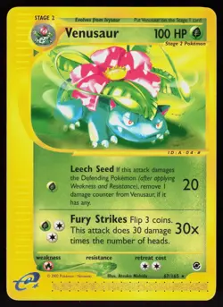 Pokemon Venusaur 67/165 Expedition Base Set Rare Near Mint - Image 1