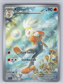 Raboot 147/142 Holo Illustration Rare Stellar Crown Pokemon Near Mint - Image 1
