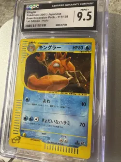 Pokemon TCG Kingler 9.5 1st Edition Holo Mint+ - Image 1