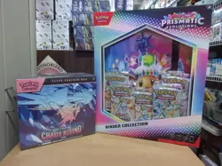 POKEMON PRISMATIC BINDER BOX + CHAOS RISING ETB SEALED BOX LOT - Image 1