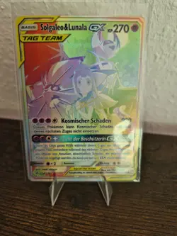 Pokemon Solgaleo & Lunala GX Rainbow Rare 254/236 Tag Team Deutsch - Image 1
