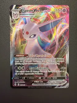 Pokemon TCG Espeon VMAX 065/203 Holo Rare Card Evolving Skies - Image 1