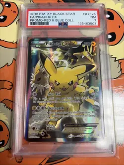 PSA Graded Pokemon Pikachu Ex 2016 Black Star XY124 - Image 1