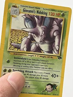 Pokemon TCG Giovanni's Nidoking 7/132 Gym Challenge Holo Rare 120 HP Unlimited - Image 4