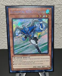 Yugioh Elemental Hero Stratos Sleeves Halo 60ct Not Amanda Lapalme Mana Moon Art - Image 3