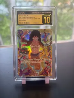 CGC PRISTINE 10 ONE PIECE Monkey D. Luffy OP09-119 SEC Emperors New World JPN - Image 2