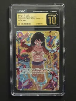 CGC PRISTINE 10 ONE PIECE Monkey D. Luffy OP09-119 SEC Emperors New World JPN - Image 4