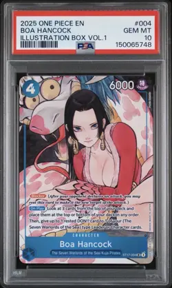 2025 ONE PIECE PROMOS ILLUSTRATION BOX VOL.1 #004 BOA HANCOCK PSA 10 - Image 1