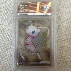 Mew EX Metal Card Official 205/165 Scarlet & Violet 151 ACE 10 - Image 1