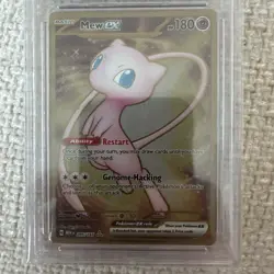 Mew EX Metal Card Official 205/165 Scarlet & Violet 151 ACE 10 - Image 4