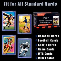 200 Card Sleeves Toploads for 100 100 Hard Sleeves+100 Soft Sleeves, Blue - Image 3