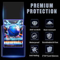 200 Card Sleeves Toploads for 100 100 Hard Sleeves+100 Soft Sleeves, Blue - Image 4