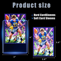 200 Card Sleeves Toploads for 100 100 Hard Sleeves+100 Soft Sleeves, Blue - Image 5