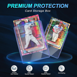 200 Card Sleeves Clear Loads for Cards,3"X4" 100 Hard+100 Soft Sleeves, Blue - Image 3