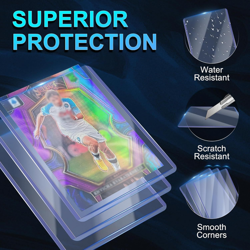 200 Card Sleeves Clear Loads for Cards,3"X4" 100 Hard+100 Soft Sleeves, Blue - Image 4