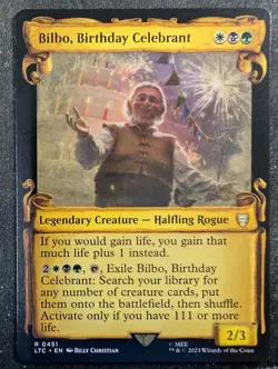 Bilbo, Birthday Celebrant - Showcase - LOTR Tales of Middle Earth (MTG) - Image 1