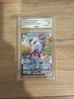 Glaceon VMAX 2021 Pokemon SWSH Evolving Skies 209/203 (AGS GEM MINT 10) - Image 1