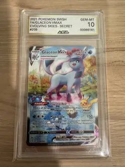 Glaceon VMAX 2021 Pokemon SWSH Evolving Skies 209/203 (AGS GEM MINT 10) - Image 2