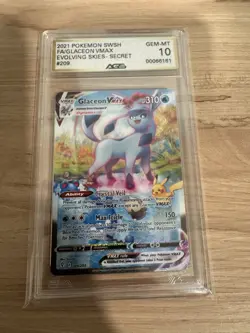 Glaceon VMAX 2021 Pokemon SWSH Evolving Skies 209/203 (AGS GEM MINT 10) - Image 5