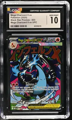 Mega Charizard X ex 2025 Pokemon Black Star Promos CGC Gem Mint 10 #023 - Image 1