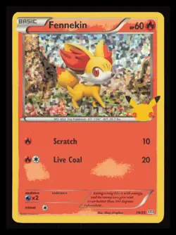 Fennekin 14/25 Promo Holo McDonald's 25th Anniversary Promos Pokemon - Image 1