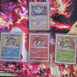 Pokemon TCG Pokemon GO 4x Radiant Eevee/Blastoise/Charizard/Venusaur Holo - Image 1