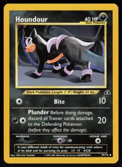 Pokemon Houndour 39/75 Neo Discovery Uncommon Near Mint - Image 1