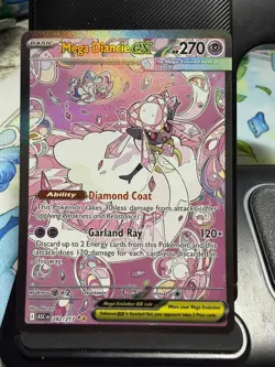 Pokemon TCG Mega Diancie EX Secret Rare Full Art 282/217 270 HP Psychic - Image 1